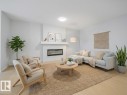 17527 7 Street, Edmonton, AB  - Indoor Photo Showing Living Room With Fireplace 