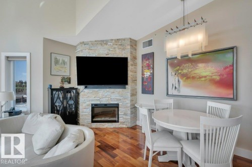 401 30 St Joseph Street, St. Albert, AB - Indoor With Fireplace