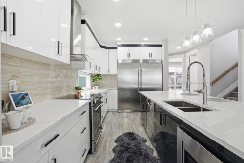 10633 64 Avenue, Edmonton, AB - Indoor Photo Showing Kitchen With Double Sink With Upgraded Kitchen