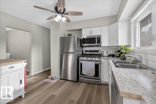 9909 77 Street, Edmonton, AB - Indoor Photo Showing Kitchen With Double Sink