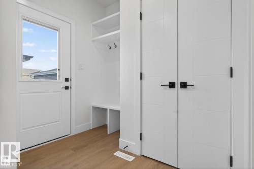 Mudroom with light wood-type flooring - 47 River Birch Way, St. Albert, AB - Indoor Photo Showing Other Room