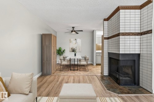 1106 Saddleback Road, Edmonton, AB - Indoor Photo Showing Living Room With Fireplace