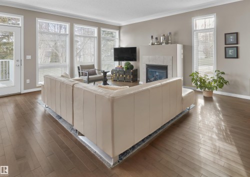 2218 Leger Court, Edmonton, AB - Indoor Photo Showing Living Room With Fireplace