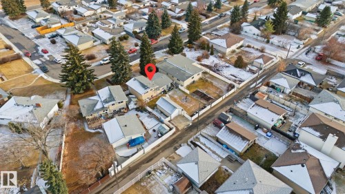 Aerial view of property and surrounding area with nearby suburban area - 12916 95A Street, Edmonton, AB - Outdoor With View