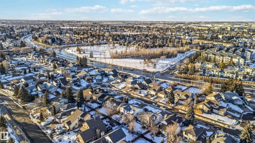 Aerial view of property and surrounding area with nearby suburban area - 17619 94 Ave, Edmonton, AB - Outdoor With View