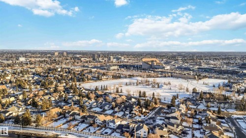 Aerial view of property's location with nearby suburban area - 17619 94 Ave, Edmonton, AB - Outdoor With View