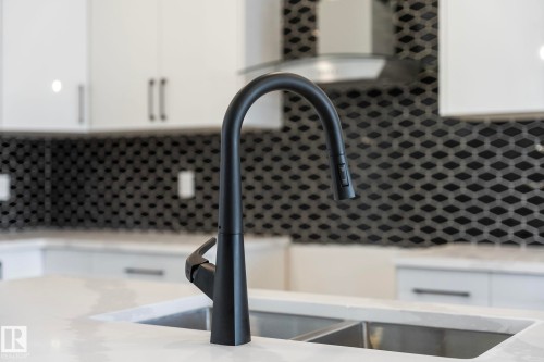 326 32 Avenue, Edmonton, AB - Indoor Photo Showing Kitchen With Double Sink