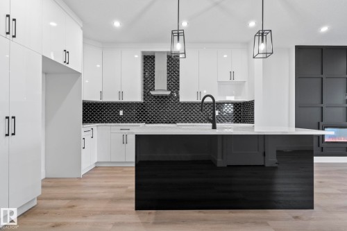 326 32 Avenue, Edmonton, AB - Indoor Photo Showing Kitchen With Upgraded Kitchen