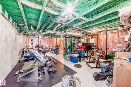 View of unfinished basement - 9645 Simpson Place, Edmonton, AB 