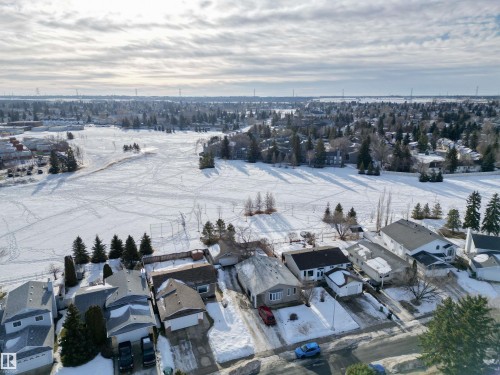 Snowy aerial view featuring a residential view - 4423 18 Avenue, Edmonton, AB - Outdoor With View