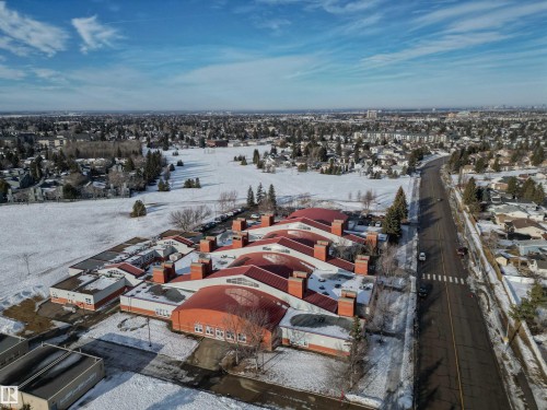 Snowy aerial view with a residential view - 4423 18 Avenue, Edmonton, AB - Outdoor With View