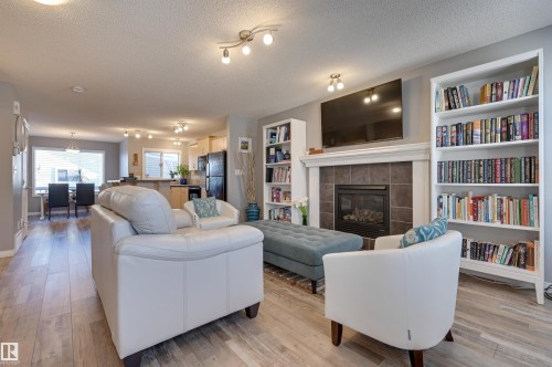 14867 141 Street, Edmonton, AB - Indoor Photo Showing Living Room With Fireplace