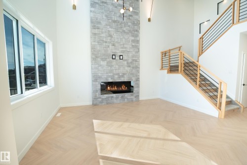 119 Lilac Close, Leduc, AB - Indoor With Fireplace