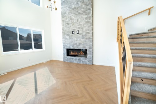119 Lilac Close, Leduc, AB - Indoor With Fireplace