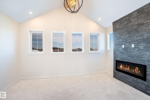 119 Lilac Close, Leduc, AB - Indoor With Fireplace