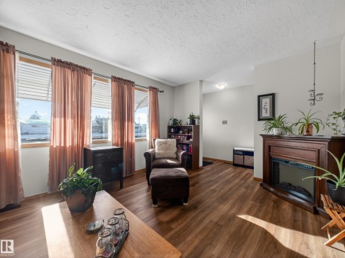 16050 95 Avenue, Edmonton, AB - Indoor Photo Showing Living Room With Fireplace