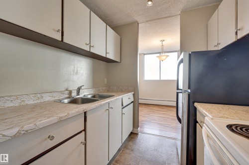 1304 13910 Stony Plain Road, Edmonton, AB - Indoor Photo Showing Kitchen With Double Sink