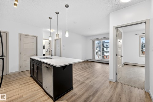 318 1144 Adamson Drive, Edmonton, AB - Indoor Photo Showing Kitchen With Double Sink