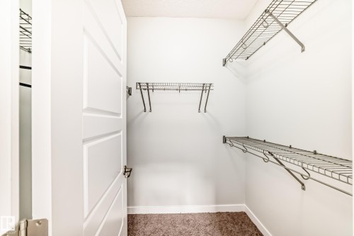 Walk in closet featuring light colored carpet - 201 2588 Anderson Way, Edmonton, AB - Indoor With Storage