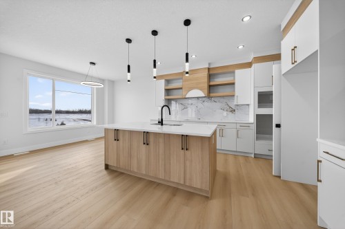 459 Crystal Creek Link, Leduc, AB - Indoor Photo Showing Kitchen With Upgraded Kitchen