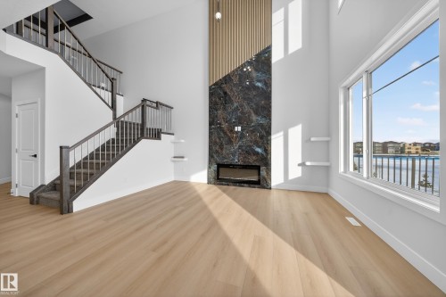 459 Crystal Creek Link, Leduc, AB - Indoor With Fireplace