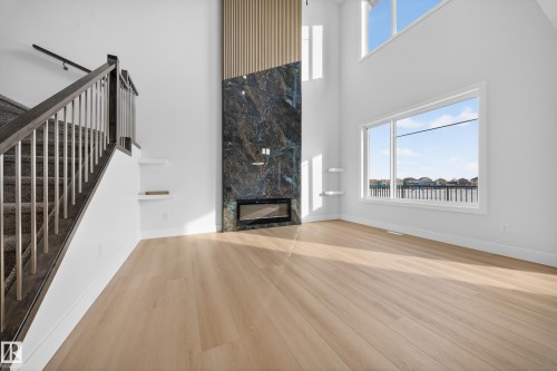 459 Crystal Creek Link, Leduc, AB - Indoor With Fireplace