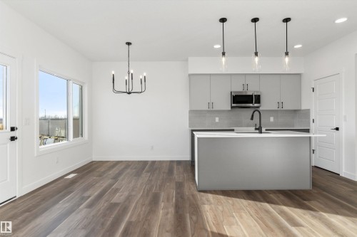 19107 20 Avenue, Edmonton, AB - Indoor Photo Showing Kitchen With Upgraded Kitchen