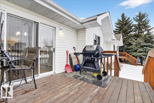 Wooden terrace with area for grilling - 13217 155 Avenue Nw, Edmonton, AB - Outdoor With Deck Patio Veranda With Exterior