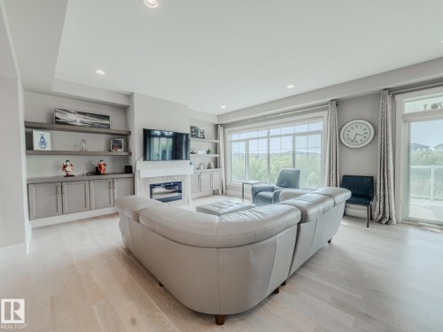 9756 222 Street, Edmonton, AB - Indoor Photo Showing Living Room With Fireplace