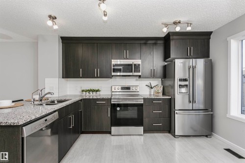 291 Edgemont Road, Edmonton, AB - Indoor Photo Showing Kitchen With Double Sink With Upgraded Kitchen