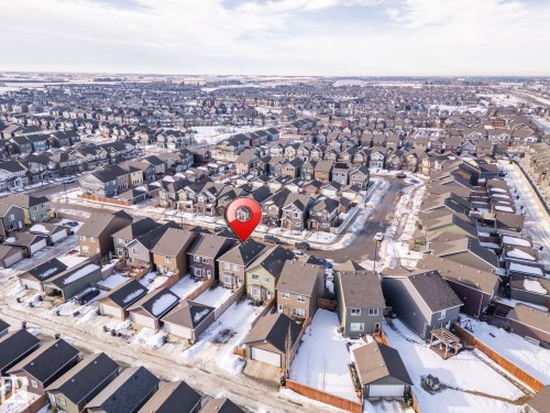 Aerial view of property's location with nearby suburban area - 3221 Cherry Cres Sw, Edmonton, AB - Outdoor With View