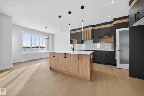 437 Crystal Creek Link, Leduc, AB - Indoor Photo Showing Kitchen With Upgraded Kitchen