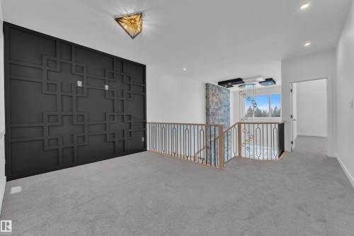 Entrance foyer featuring carpet flooring and recessed lighting - 38 Grayson Green, Stony Plain, AB - Indoor Photo Showing Other Room