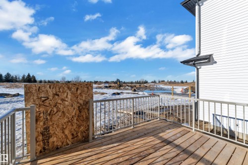 View of snow covered deck - 38 Grayson Green, Stony Plain, AB - Outdoor With Exterior