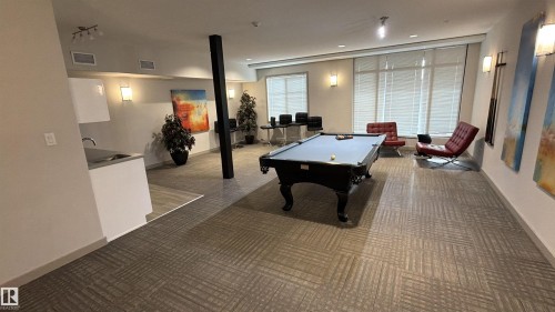 Rec room with pool table and recessed lighting - 417 1004 Rosenthal Boulevard, Edmonton, AB - Indoor Photo Showing Other Room