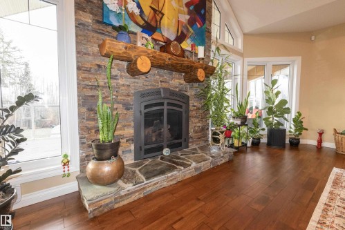 #14 52001 Rge Road 275, Rural Parkland County, AB - Indoor Photo Showing Living Room With Fireplace