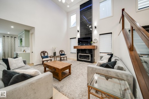 4416 Suzanna Crescent, Edmonton, AB - Indoor With Fireplace