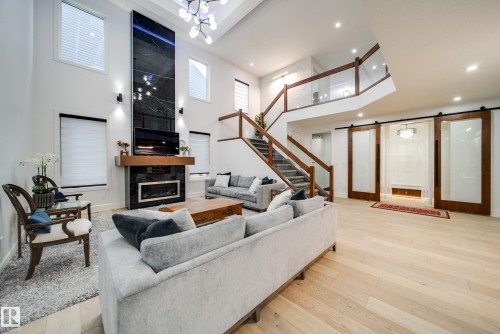 4416 Suzanna Crescent, Edmonton, AB - Indoor With Fireplace