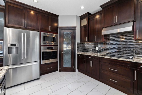 1339 Adamson Drive, Edmonton, AB - Indoor Photo Showing Kitchen With Stainless Steel Kitchen With Upgraded Kitchen