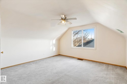 Bonus room with ceiling fan and light carpet - 12232 135 Street, Edmonton, AB - Indoor Photo Showing Other Room