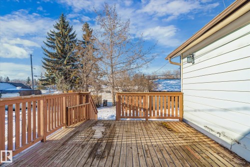 View of wooden deck - 12232 135 Street, Edmonton, AB - Outdoor With Deck Patio Veranda With Exterior