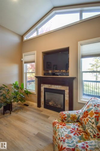 62 Linkside Boulevard, Spruce Grove, AB - Indoor With Fireplace