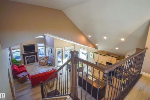 62 Linkside Boulevard, Spruce Grove, AB - Indoor Photo Showing Other Room With Fireplace