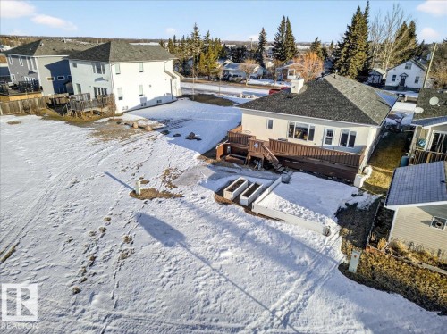 Snowy aerial view with a residential view - 5019 48 Avenue, Chipman, AB - Outdoor