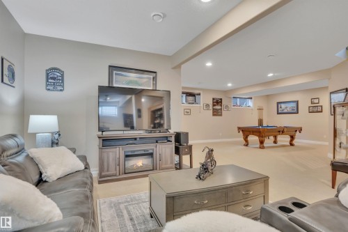 99 Shores Drive, Leduc, AB - Indoor With Fireplace