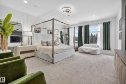 Bedroom featuring light colored carpet and recessed lighting - 