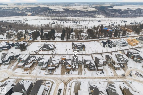 View of snowy aerial view - 1132 Wahl Place, Edmonton, AB - Outdoor With View