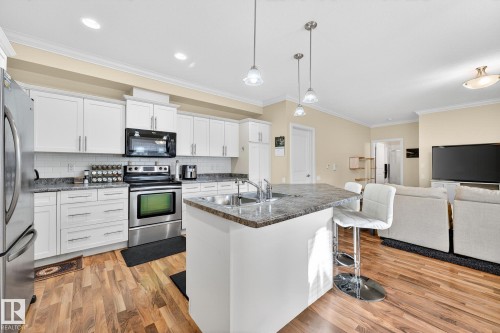 58 7293 South Terwillegar Drive, Edmonton, AB - Indoor Photo Showing Kitchen With Stainless Steel Kitchen With Upgraded Kitchen