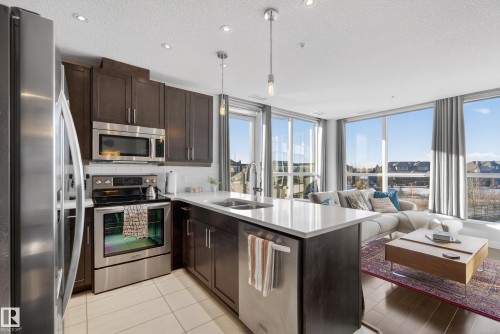 201 5151 Windermere Boulevard, Edmonton, AB - Indoor Photo Showing Kitchen With Double Sink With Upgraded Kitchen