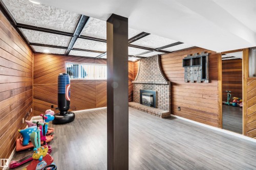 8612 33 Avenue Nw, Edmonton, AB - Indoor Photo Showing Other Room With Fireplace